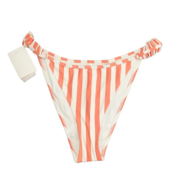 NWT Aerie Printed Ruffle Super High Cut Cheekiest Bikini Bottom Size L - Picture 2 of 11
